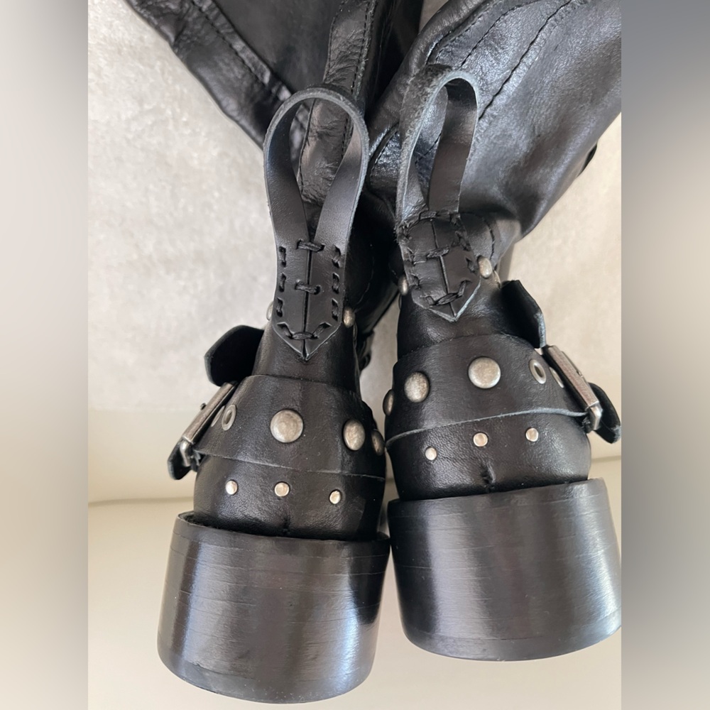 NEW FREE PEOPLE We The Free Janey Tall Engineer Boots - Picture 9 of 13